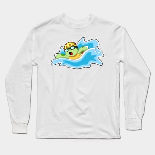 Turtle at Swimming in Water Long Sleeve T-Shirt